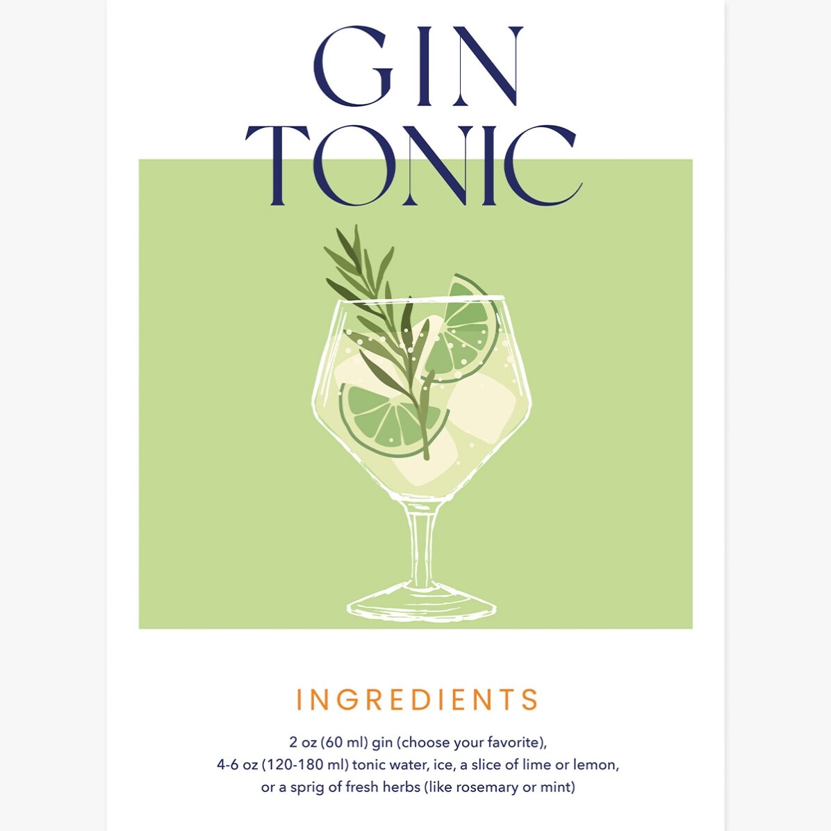 Affiche Gin Tonic