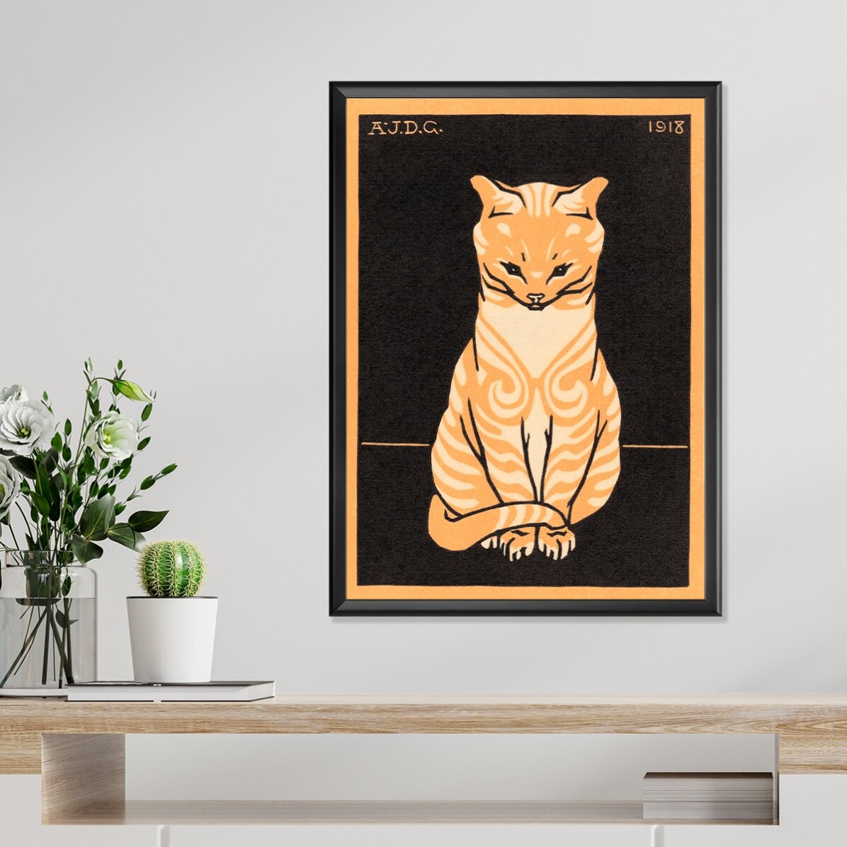 Affiche de Julie de Graag, « Sitting cat », 1918