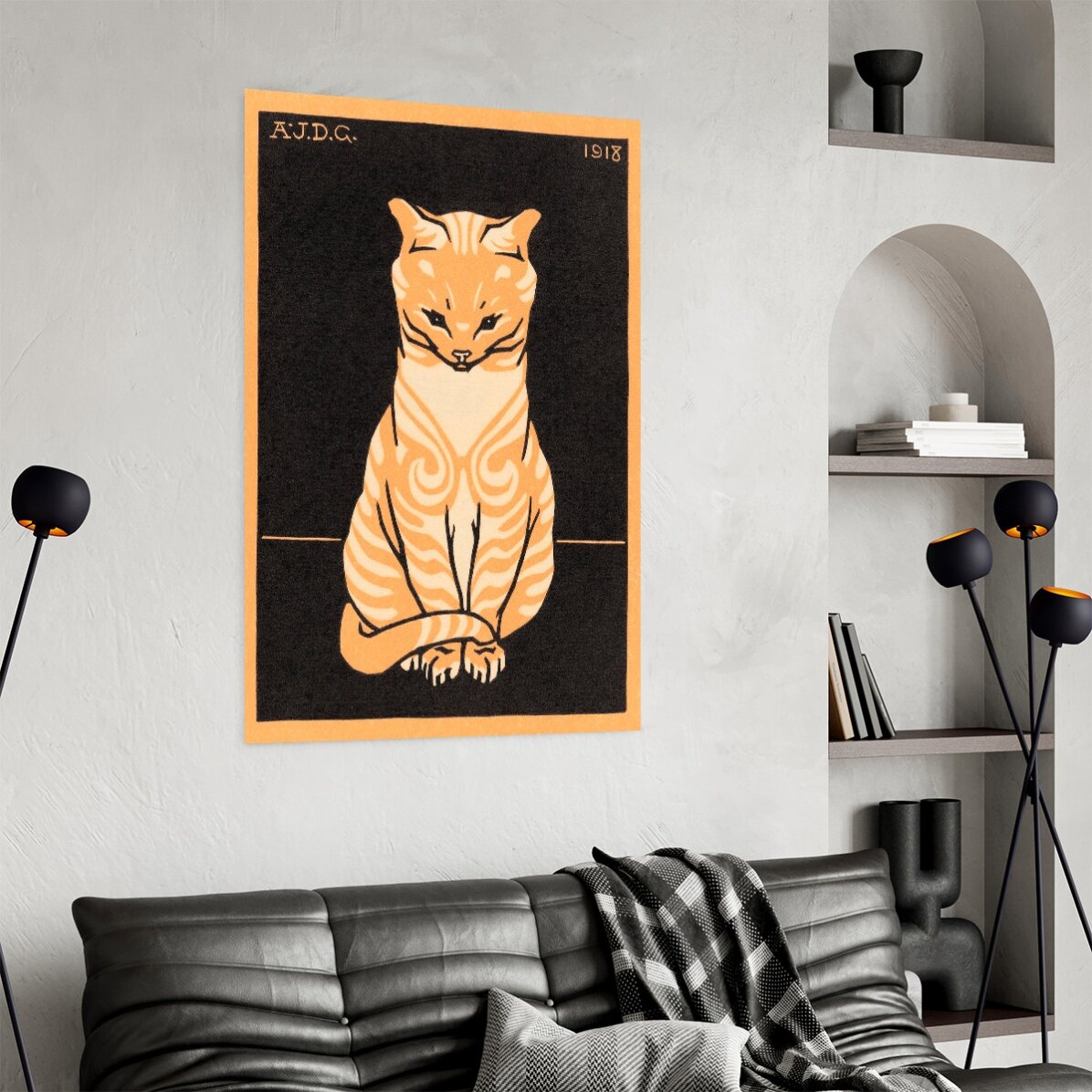 Affiche de Julie de Graag, « Sitting cat », 1918