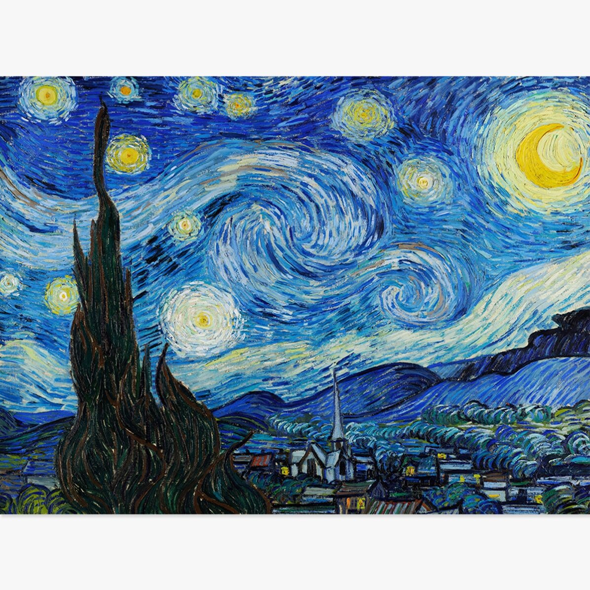Affiche au format paysage - Vincent Van Gogh - Nuit étoilée, 1889