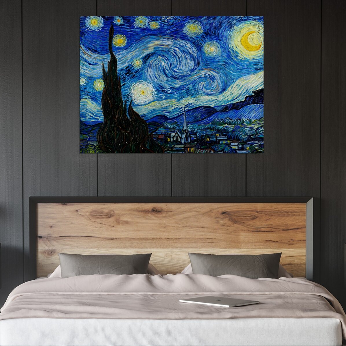 Affiche au format paysage - Vincent Van Gogh - Nuit étoilée, 1889