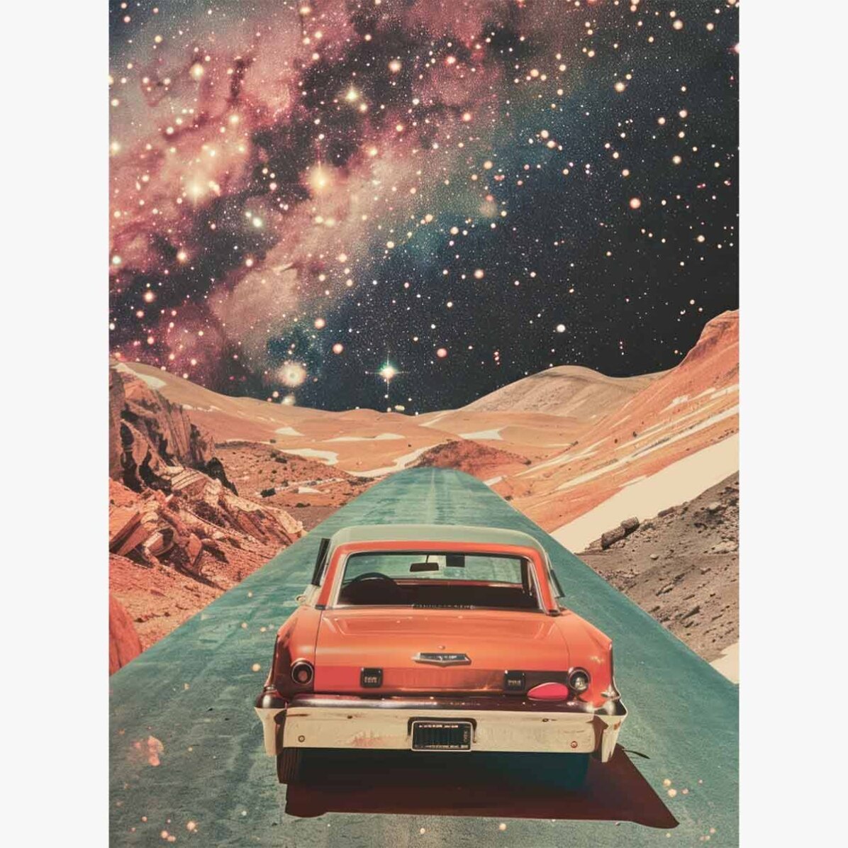 Affiche « Une voiture parmi les étoiles »