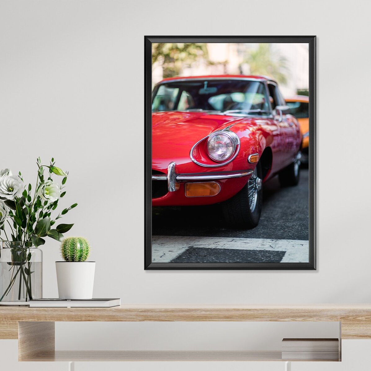 Affiche « Voiture rouge vintage »