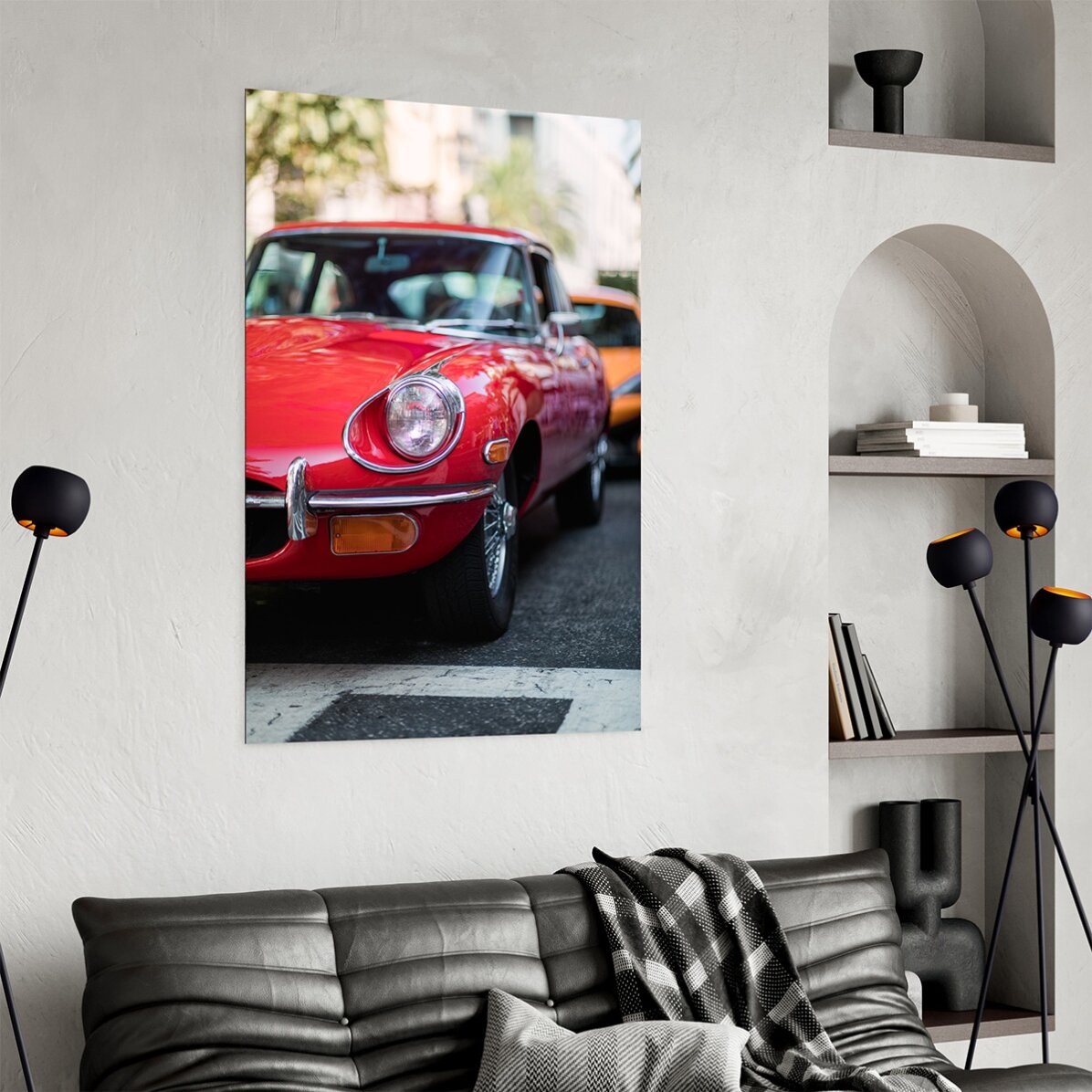Affiche « Voiture rouge vintage »