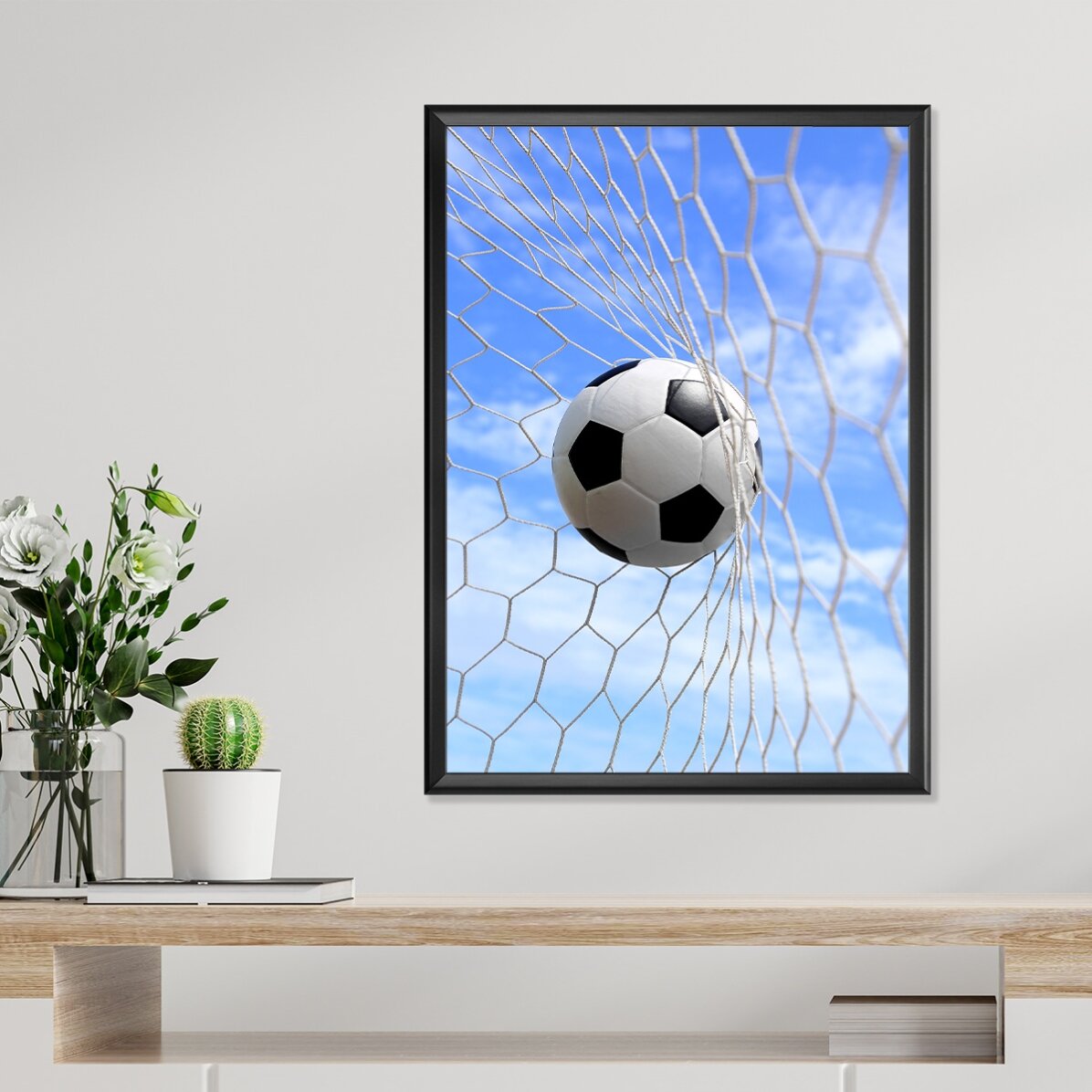 Affiche « Le ballon dans les filets »