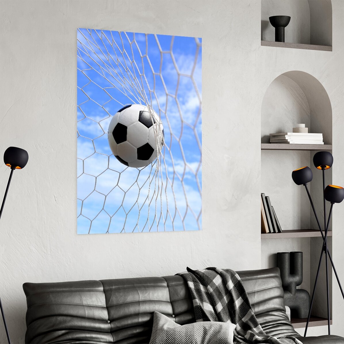 Affiche « Le ballon dans les filets »
