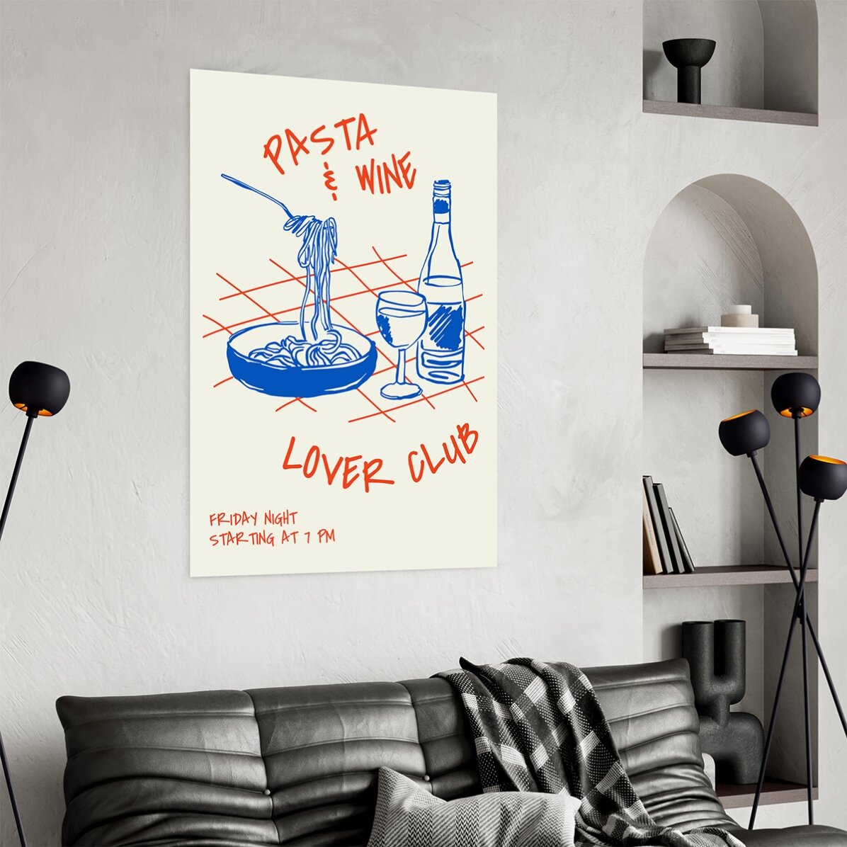 Affiche « Pasta & Wine »