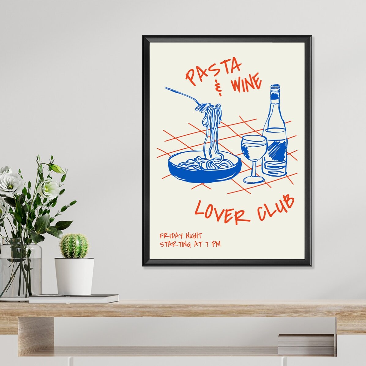 Affiche « Pasta & Wine »