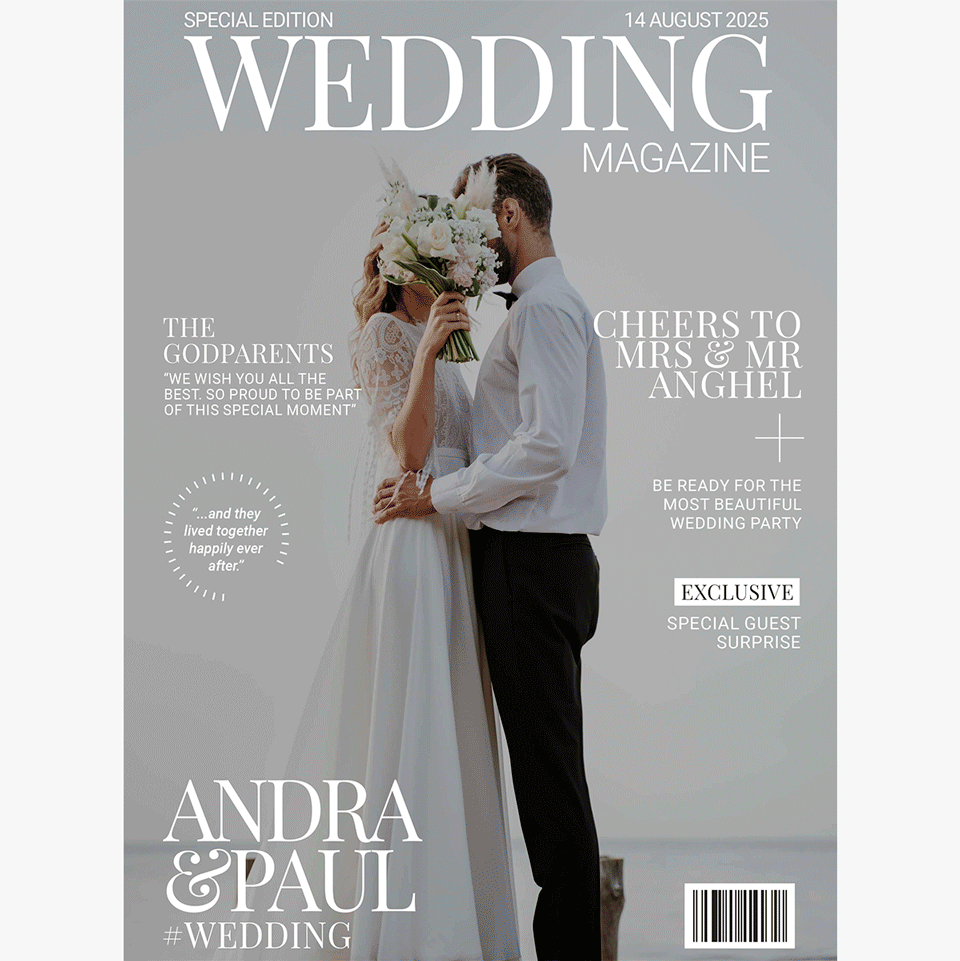 Personalised poster with photo and text - Magazine cover
