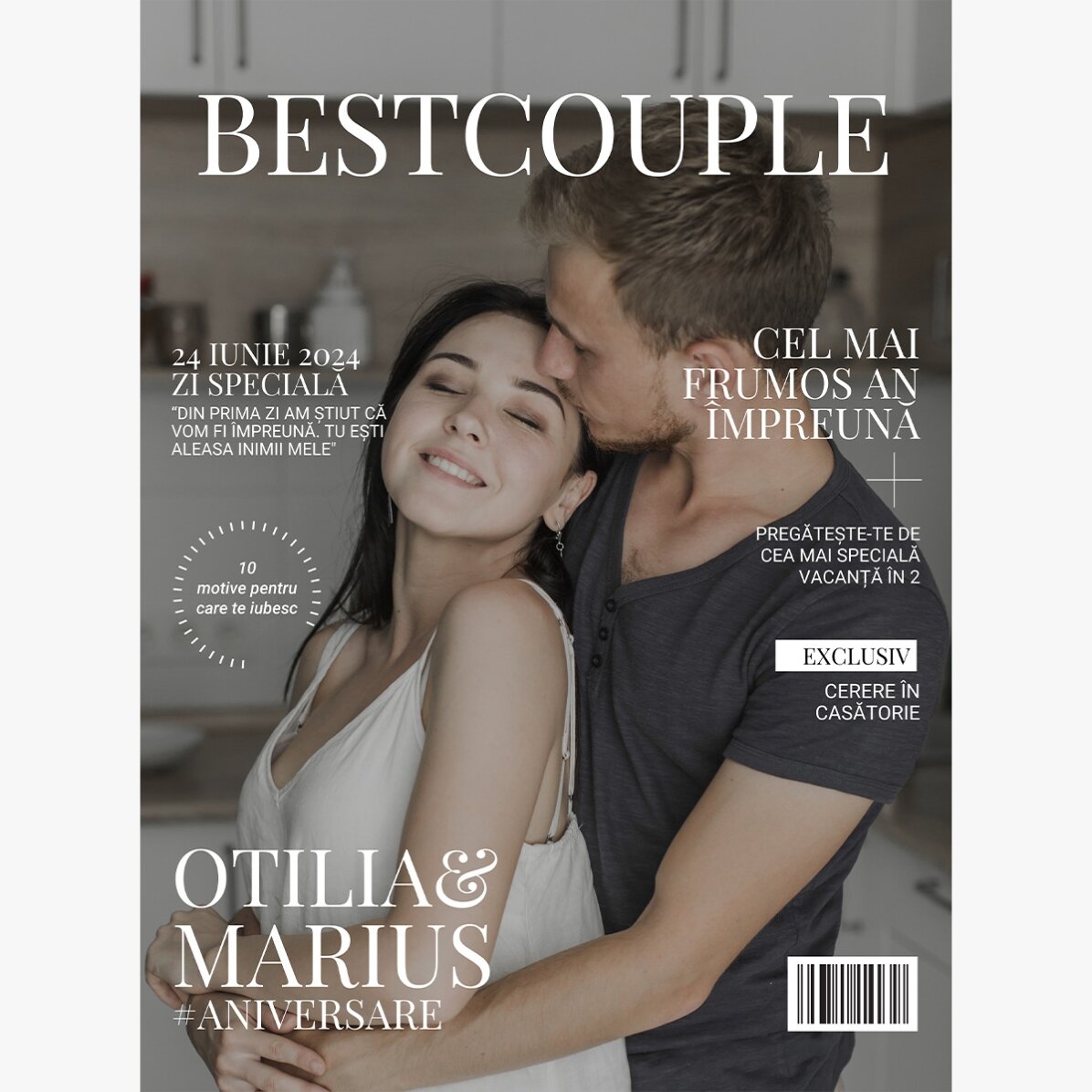 Personalised poster with photo and text - Magazine cover