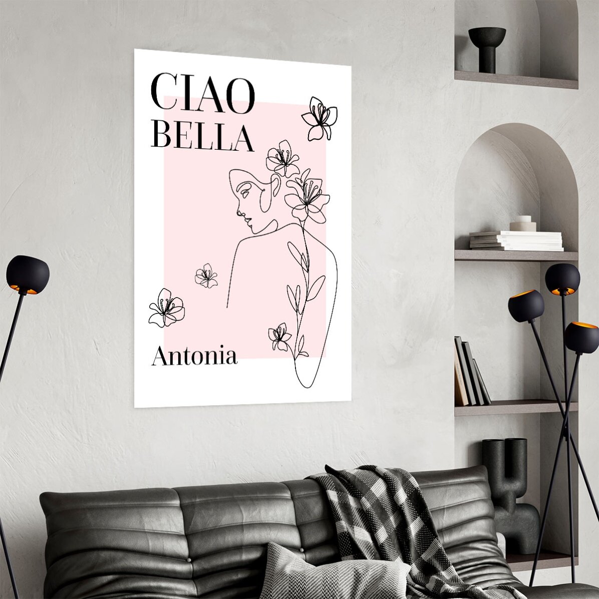 Affiche personnalisée avec texte - Ciao Bella