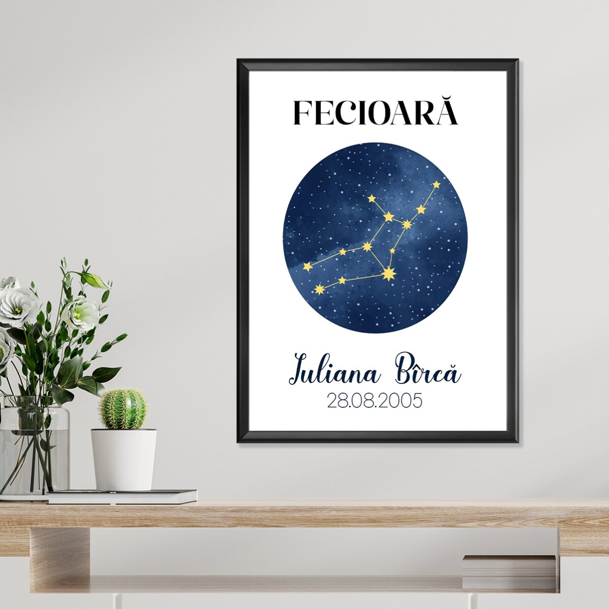 Affiche personnalisée avec texte - La constellation de la Vierge