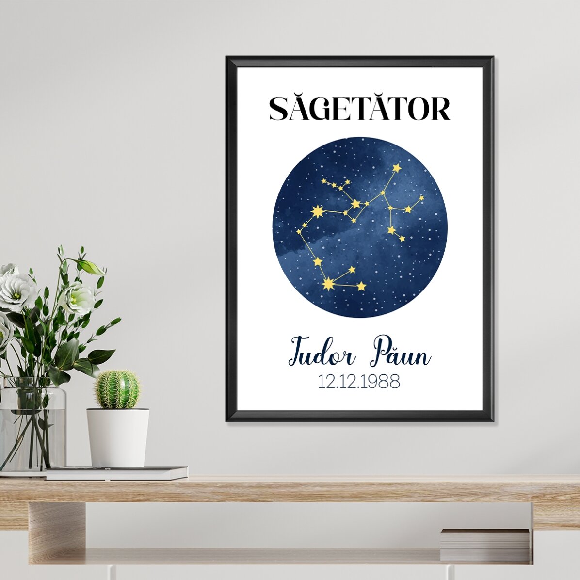 Affiche personnalisée avec texte - La constellation du Sagittaire