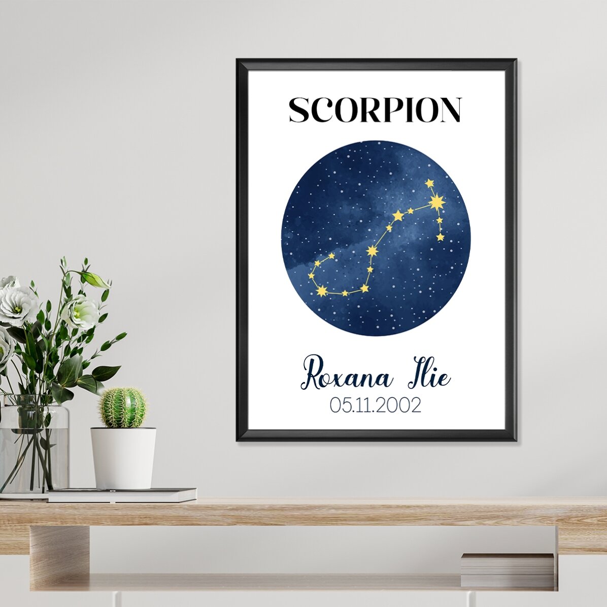Affiche personnalisée avec texte - La constellation du Scorpion