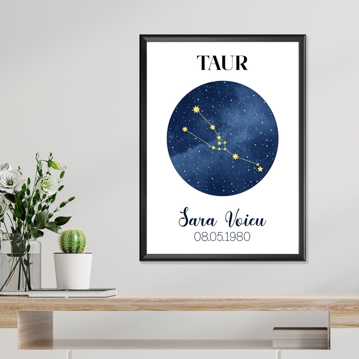 Affiche personnalisée avec texte - La constellation du Taureau