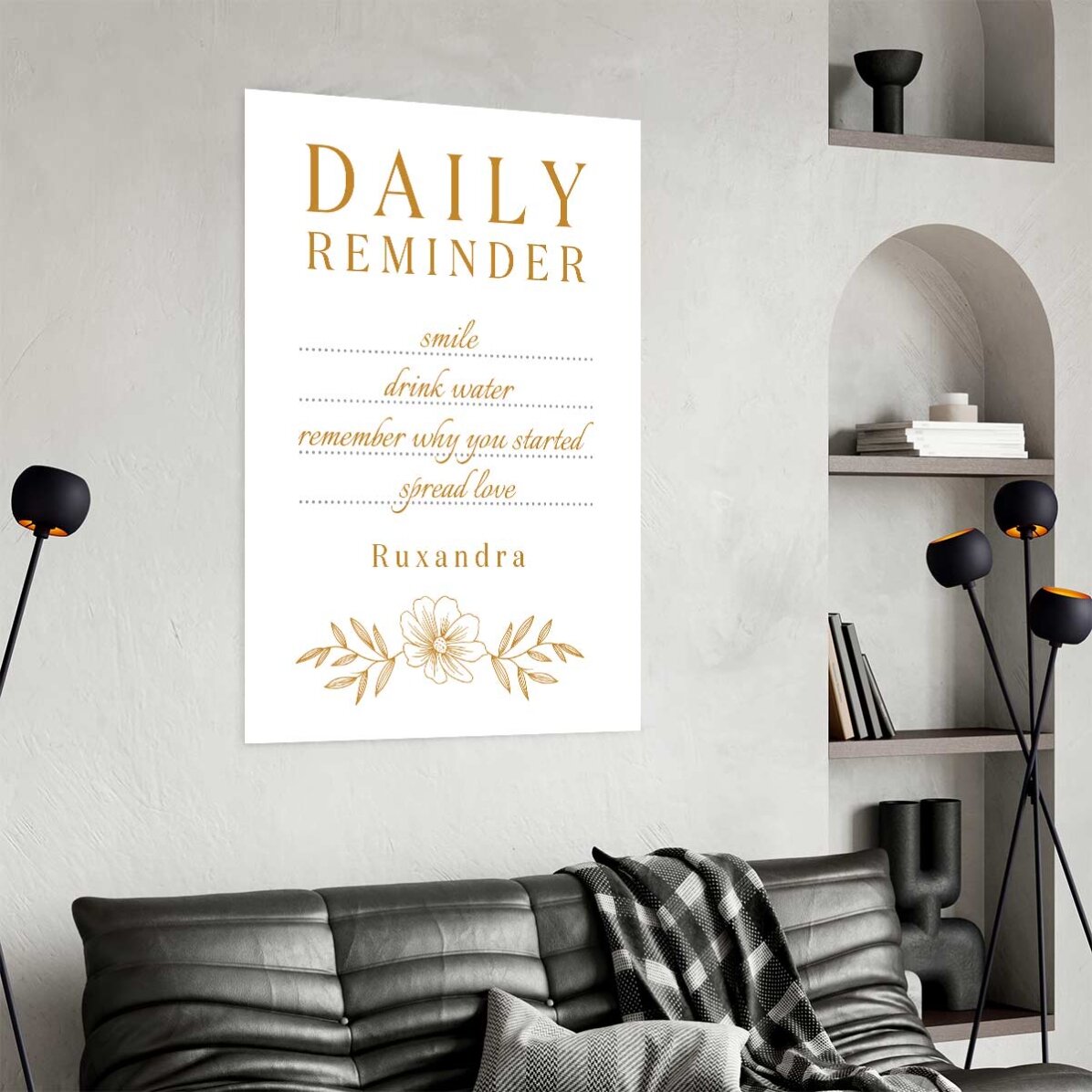Affiche personnalisée avec texte - Daily Reminder