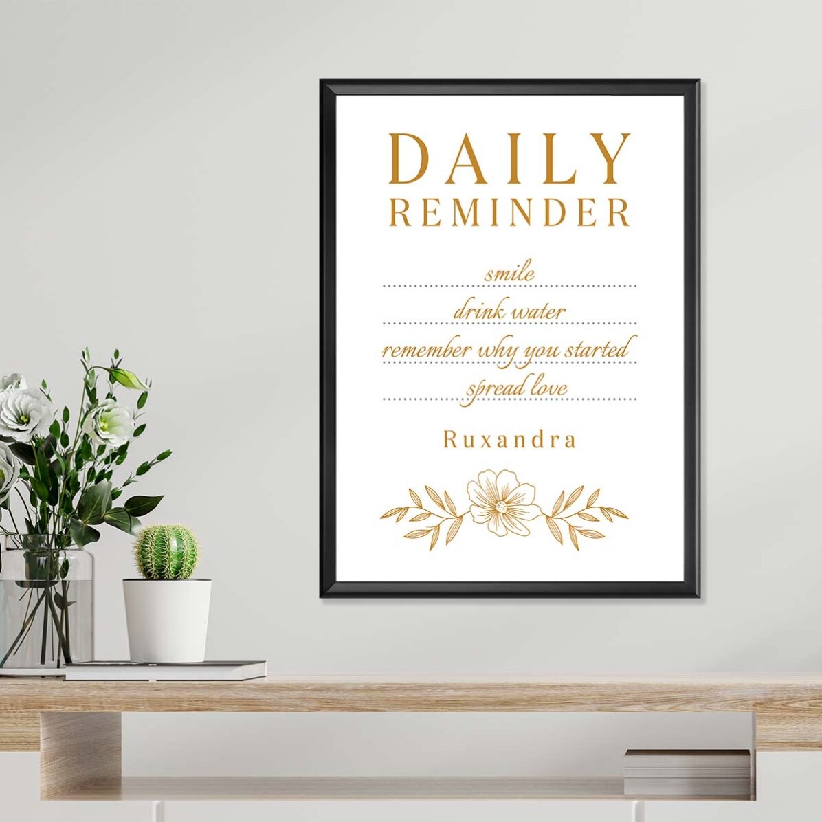 Affiche personnalisée avec texte - Daily Reminder