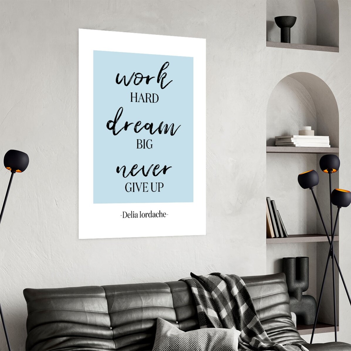 Affiche personnalisée avec texte - Never Give Up