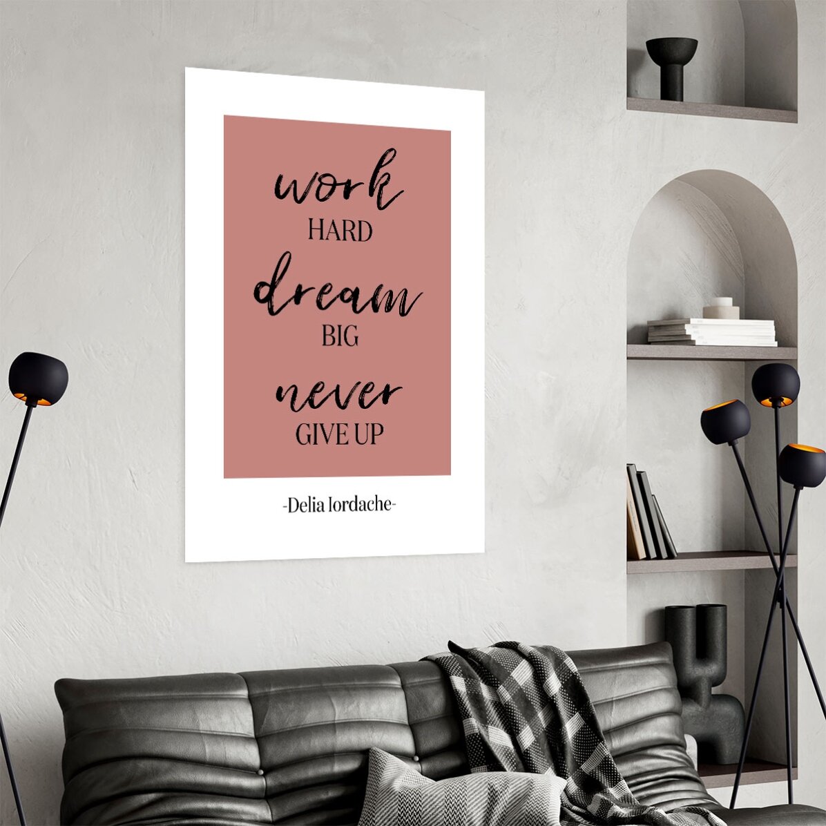 Affiche personnalisée avec texte - Never Give Up