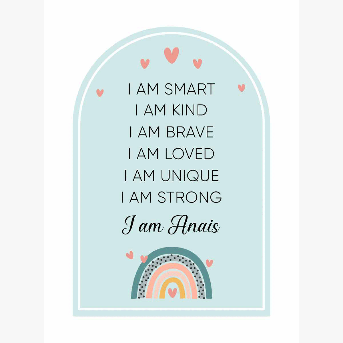 Personalised poster with text - Rainbow