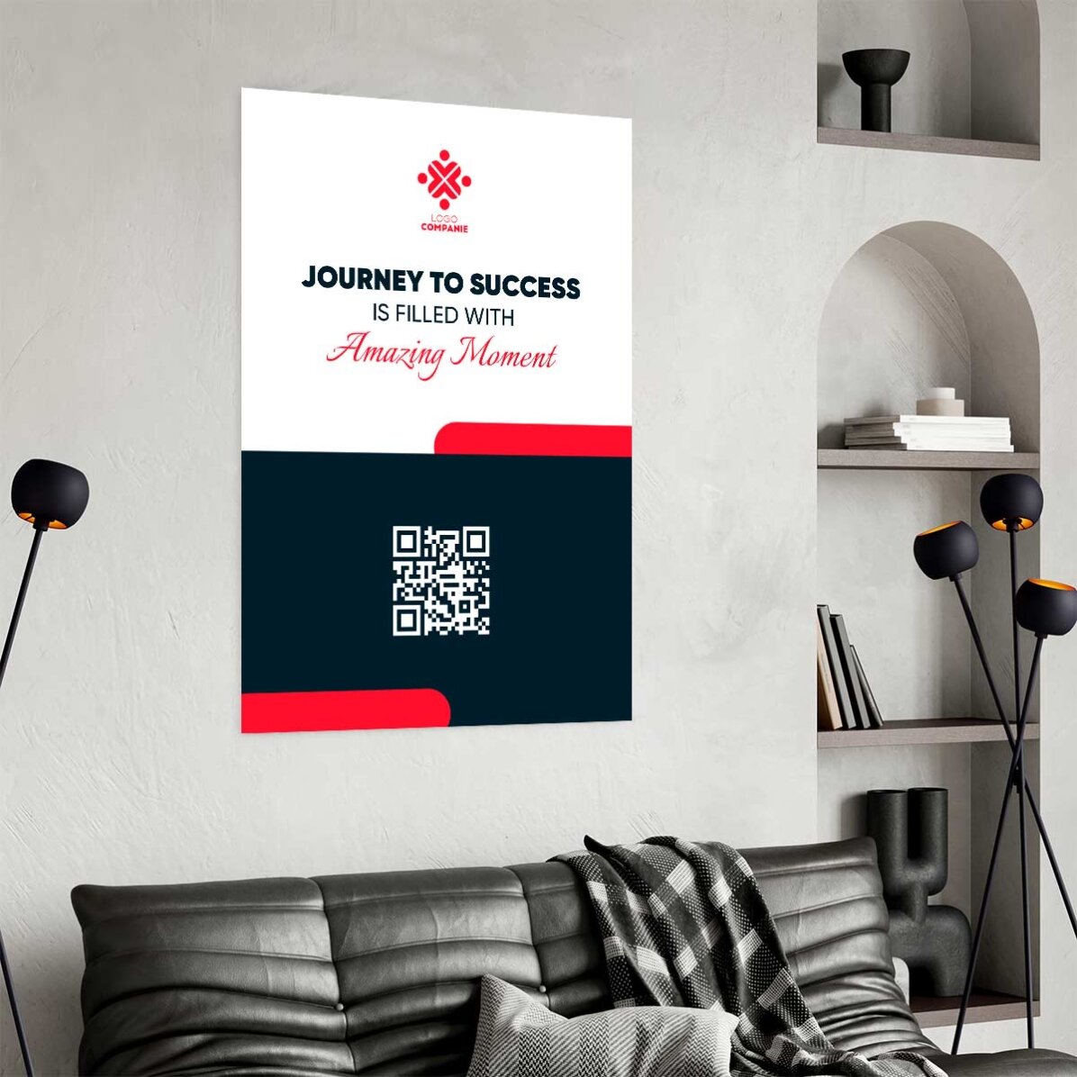 Affiche personnalisée avec texte et logo - Journey