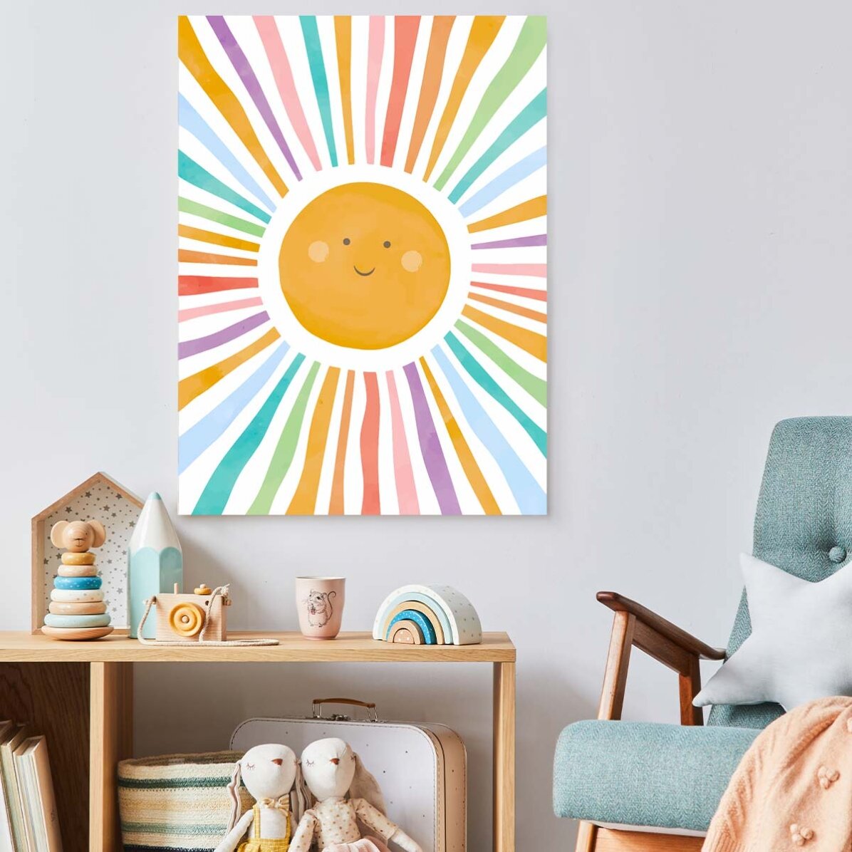 Affiche « Soleil coloré »