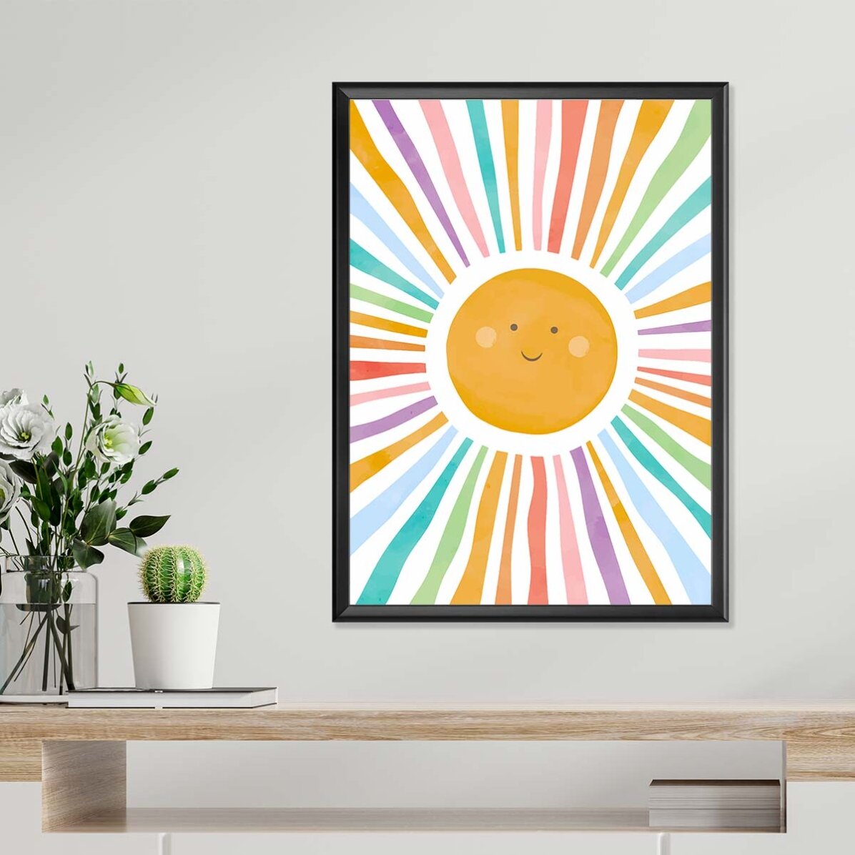 Affiche « Soleil coloré »