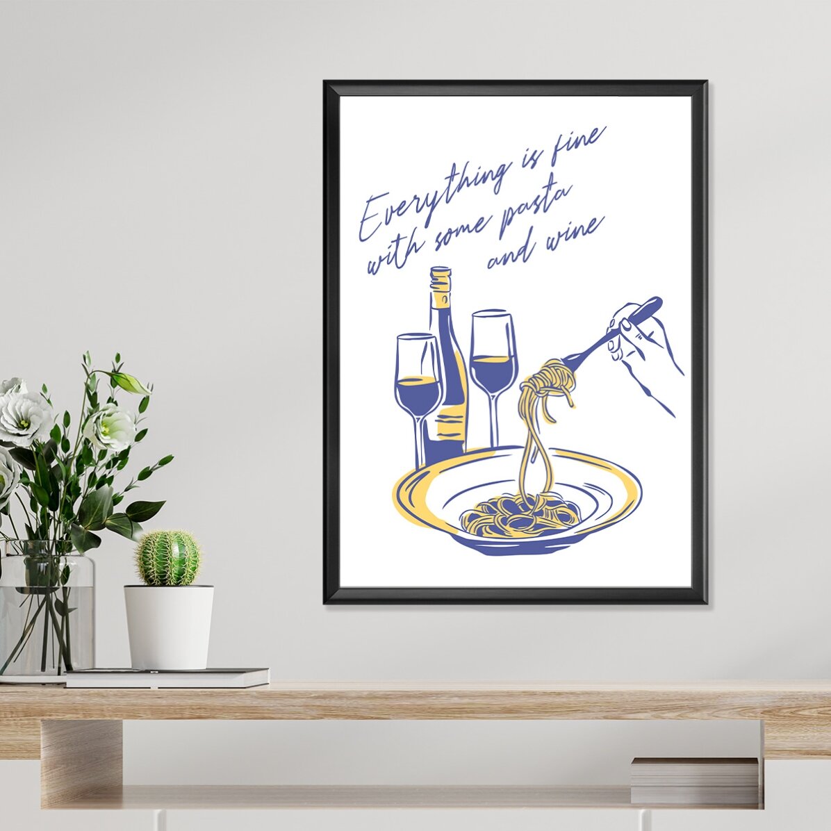 Affiche « Some Pasta & Wine »