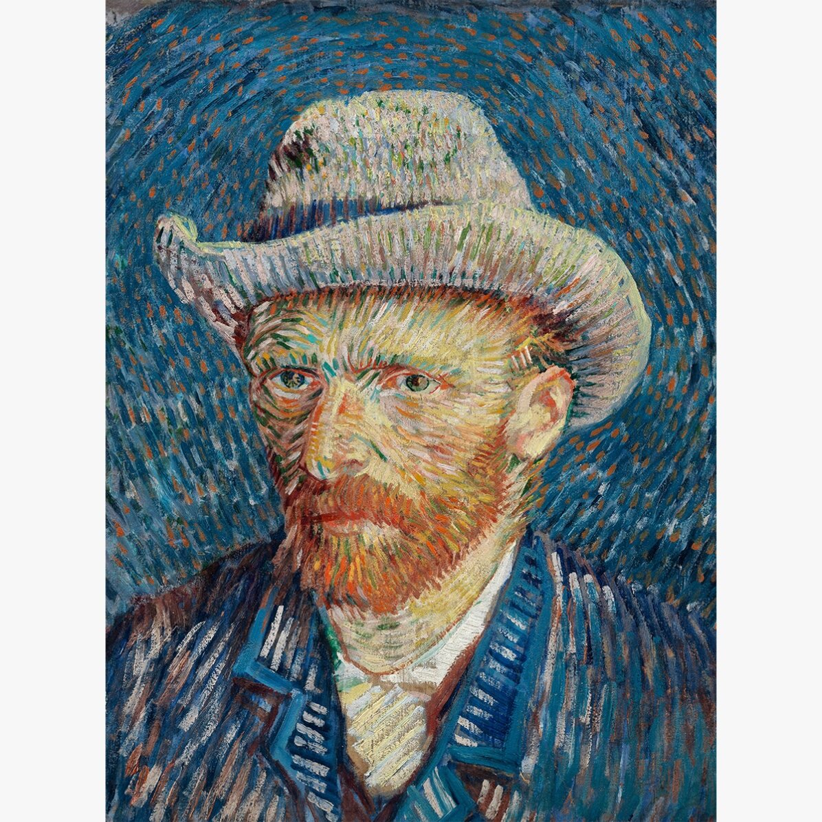 Affiche de Vincent van Gogh, « Autoportrait au chapeau de feutre gris », 1887
