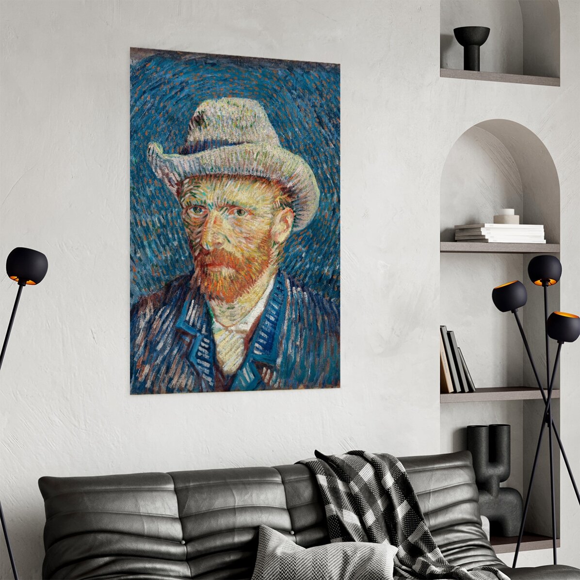 Affiche de Vincent van Gogh, « Autoportrait au chapeau de feutre gris », 1887
