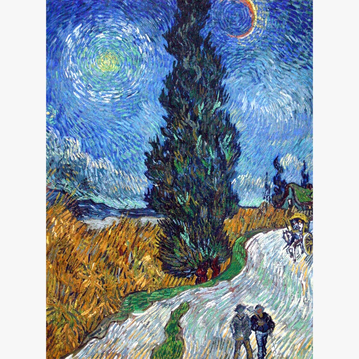 Affiche de Vincent van Gogh, « Chemin avec cyprès et étoile », 1890