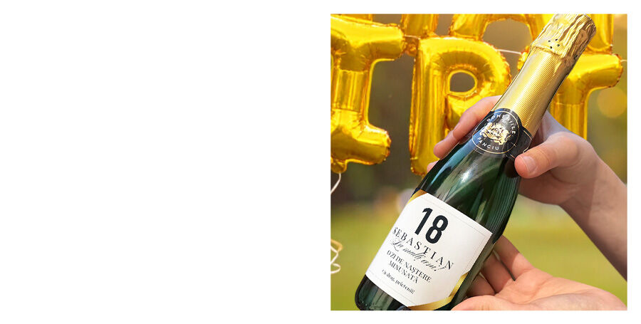 Boissons personnalisées pour un anniversaire