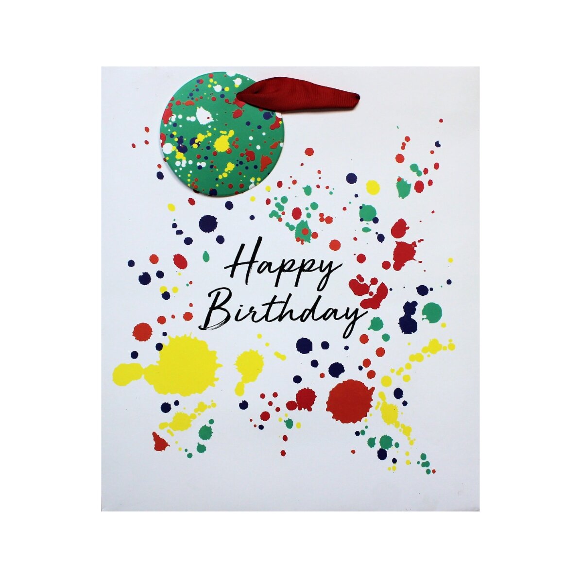 Sachet cadeau - modèle « Happy Birthday splash »