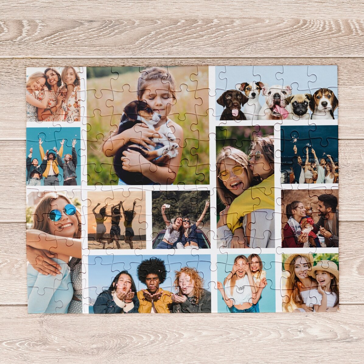 Puzzle personnalisé avec 13 photos, 24 x 19 cm