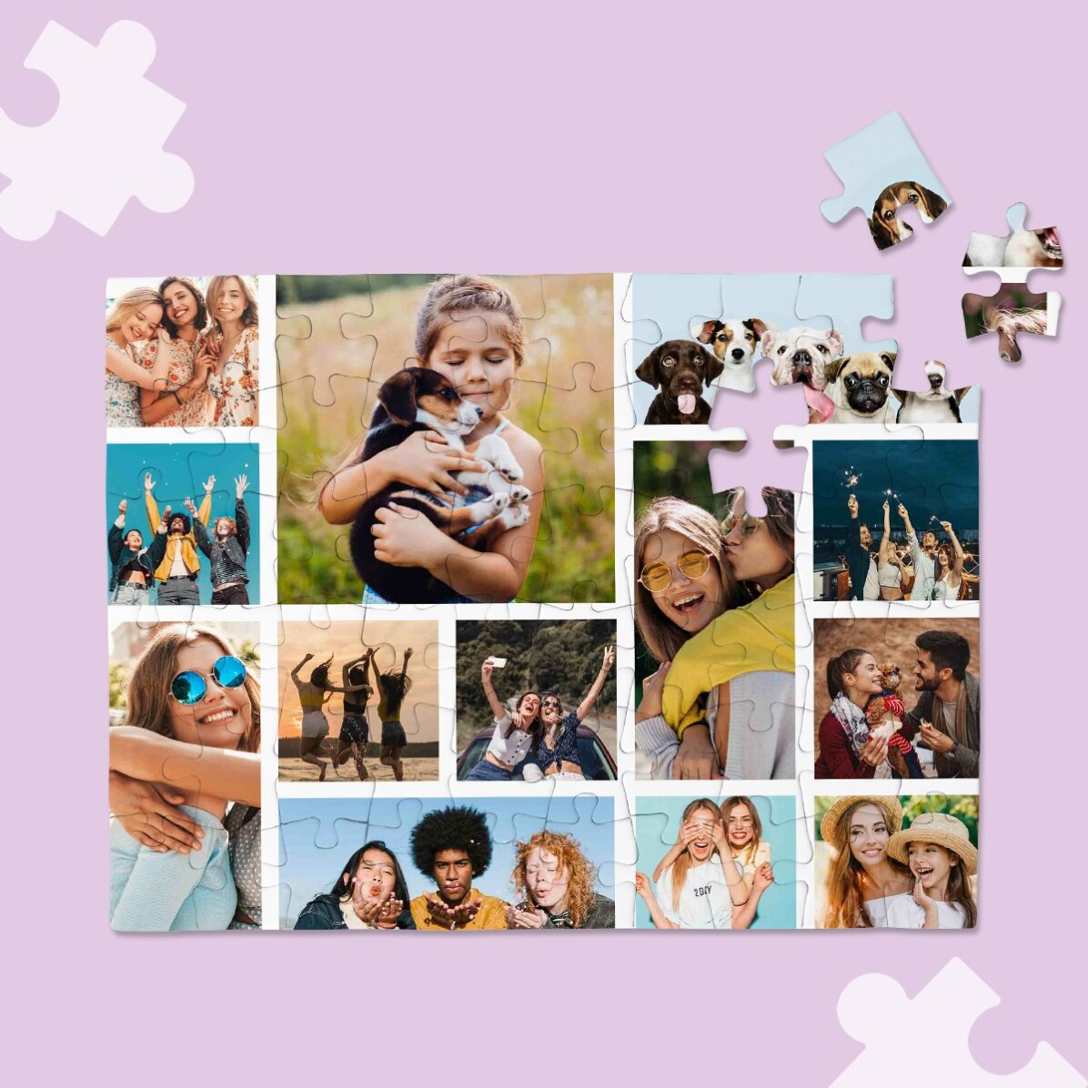 Puzzle personnalisé avec 13 photos