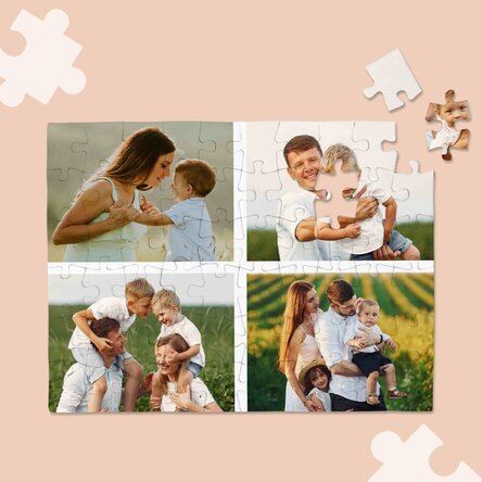 Puzzle personnalisé avec 4 photos, 20 x 15 cm