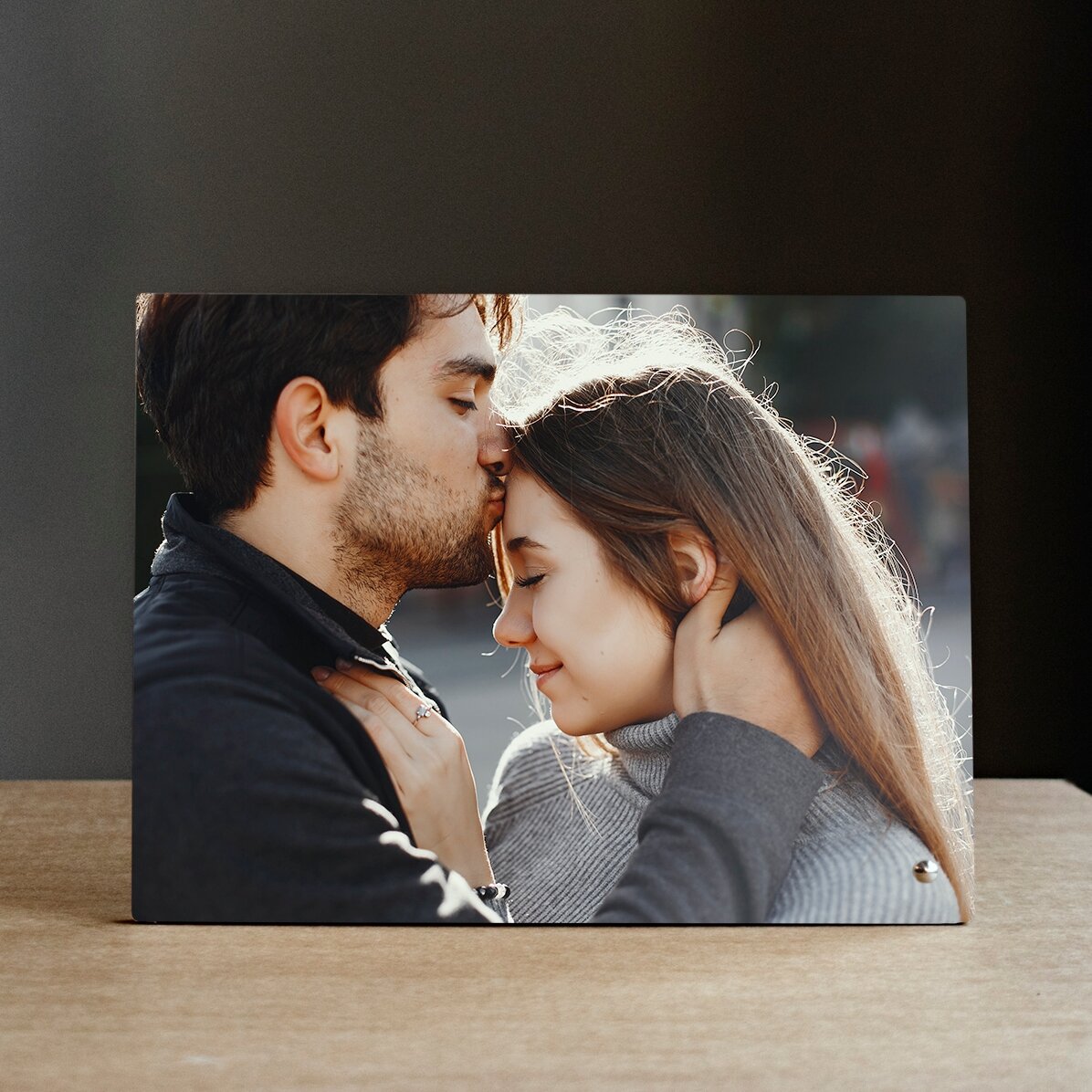 Cadre photo de bureau personnalisé avec une photo au format paysage