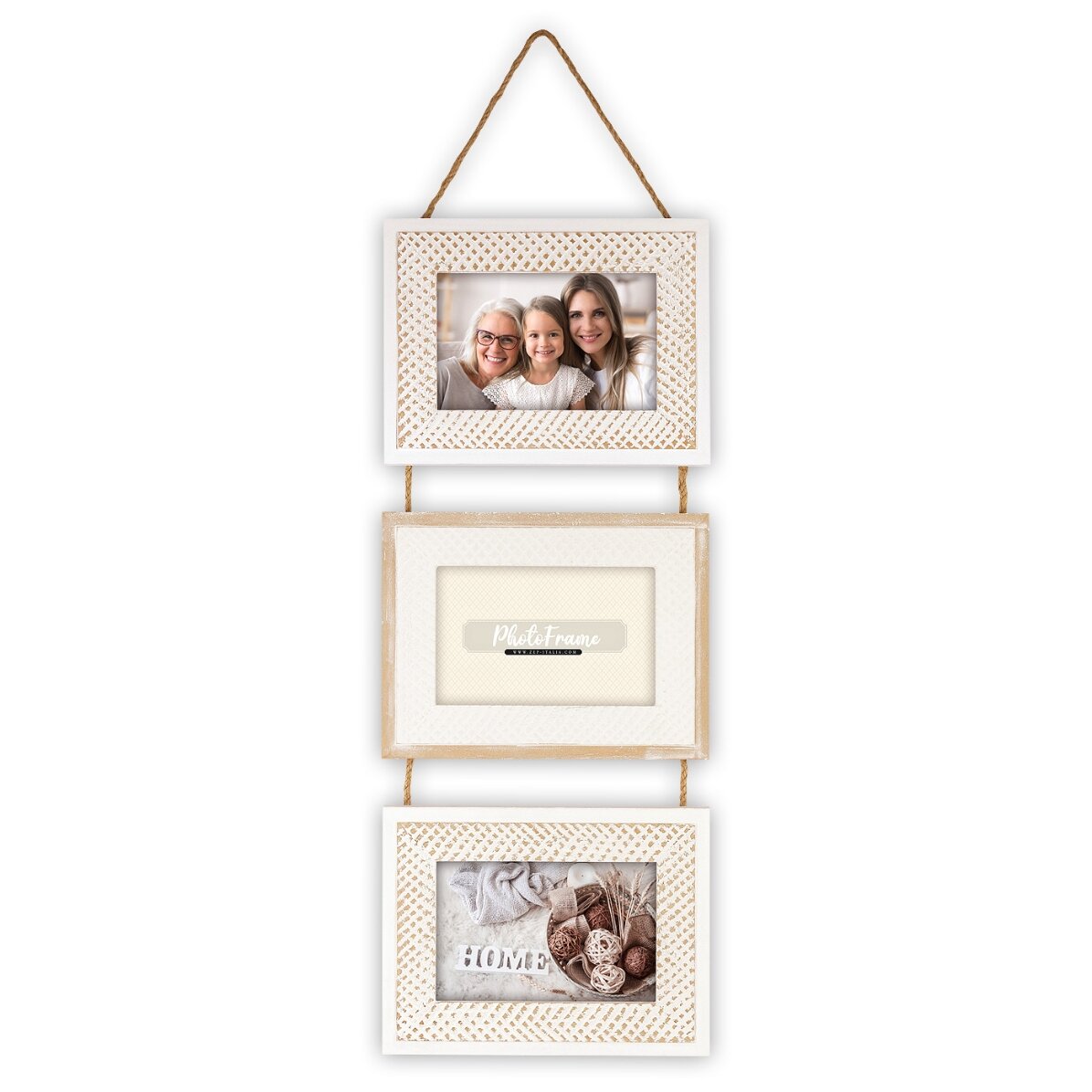 Cadre photo pour 3 photos de 10 x 15 cm