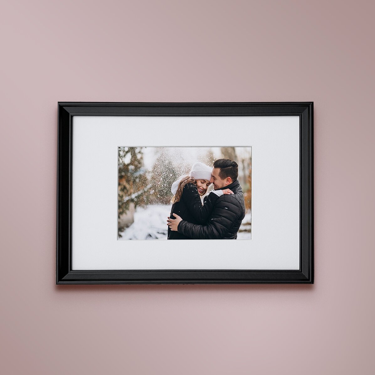 Cadre photo personnalisé avec une photo - passe-partout A4 paysage