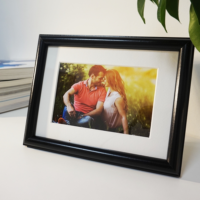 Cadre photo personnalisé avec une photo - passe-partout A5 paysage