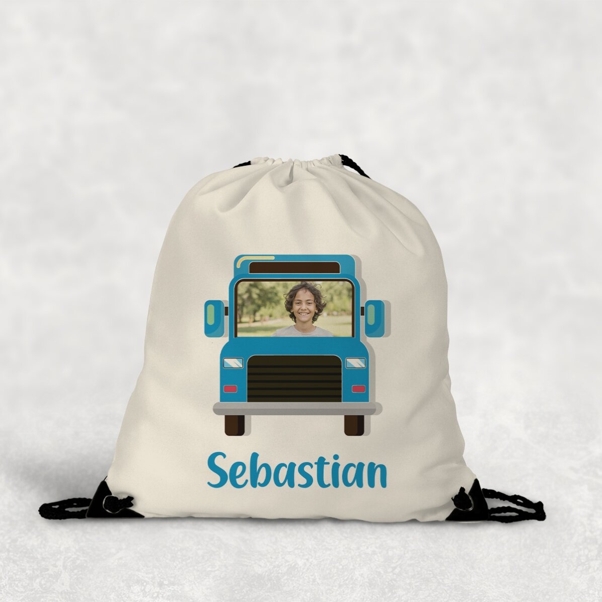 Sac à dos personnalisé avec nom et photo - Voiture colorée