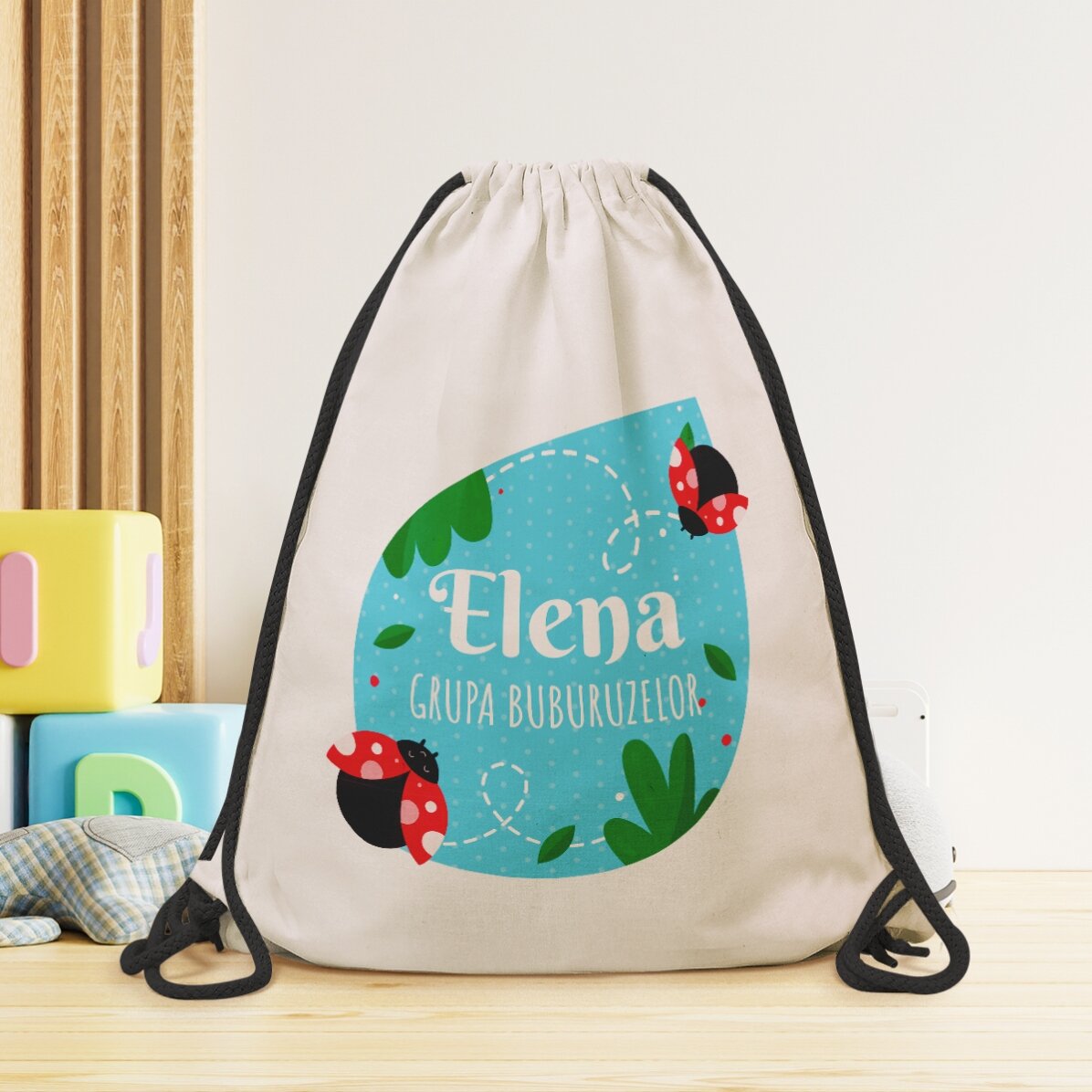 Sac à dos personnalisé avec inscription - Coccinelles