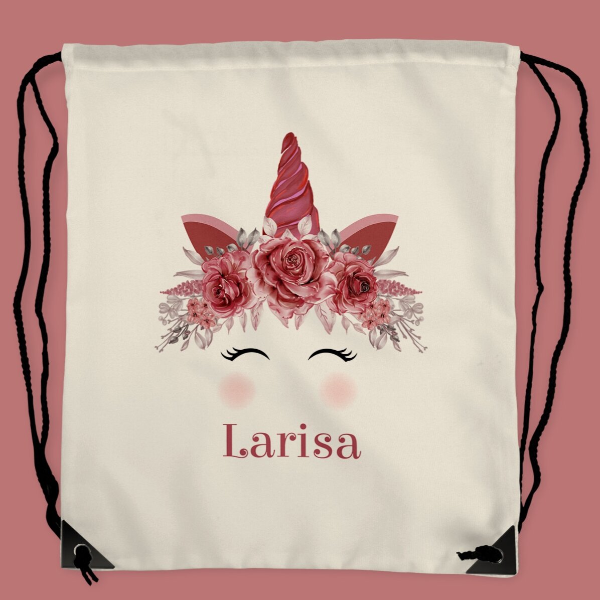 Personalised backpack with text - Unicorn