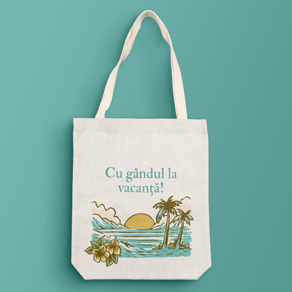 Sac personnalisé avec inscription - En pensant aux vacances