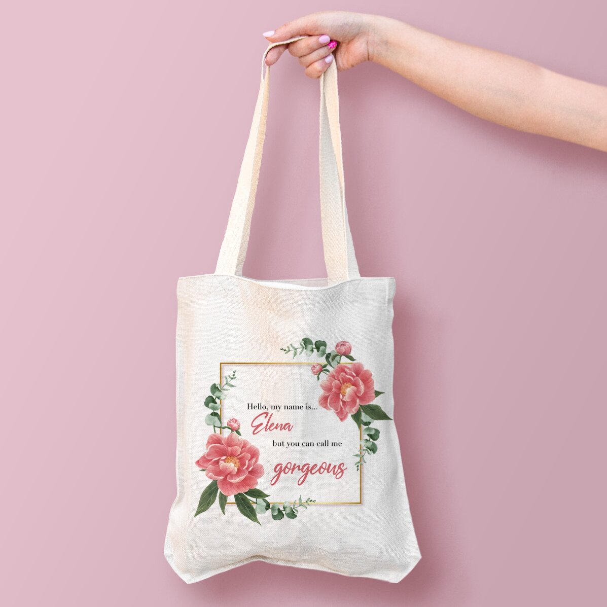 Personalised bag with text - Gorgeous