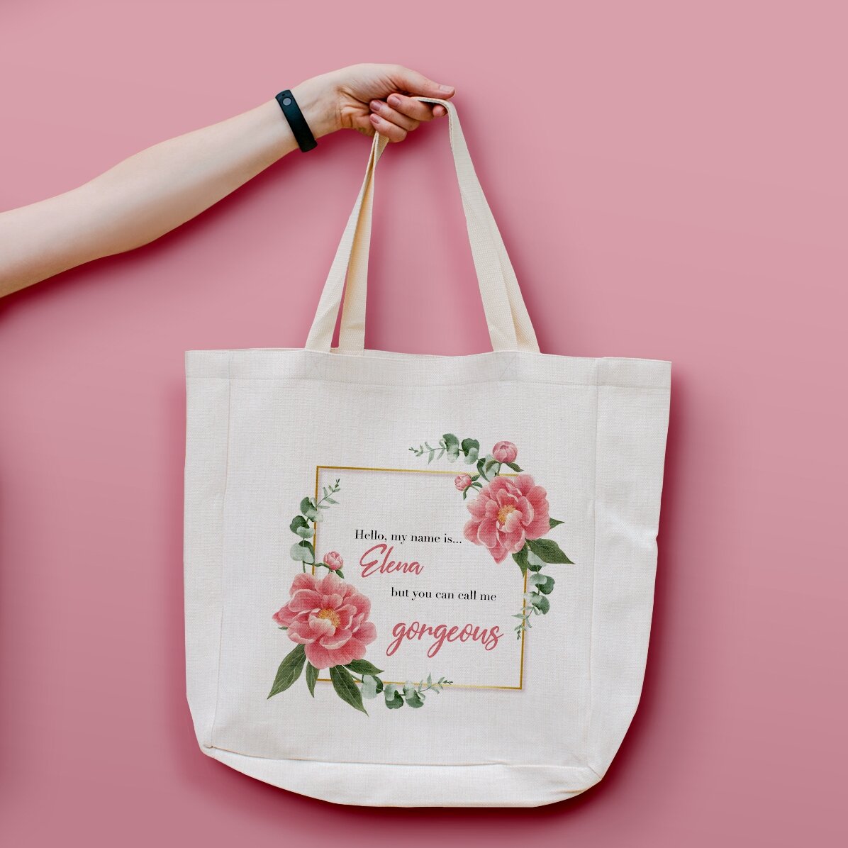 Personalised bag with text - Gorgeous