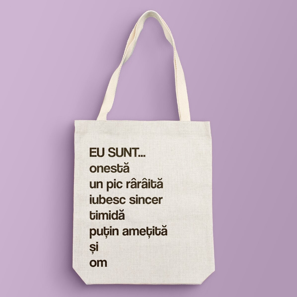 Personalised bag with text - List