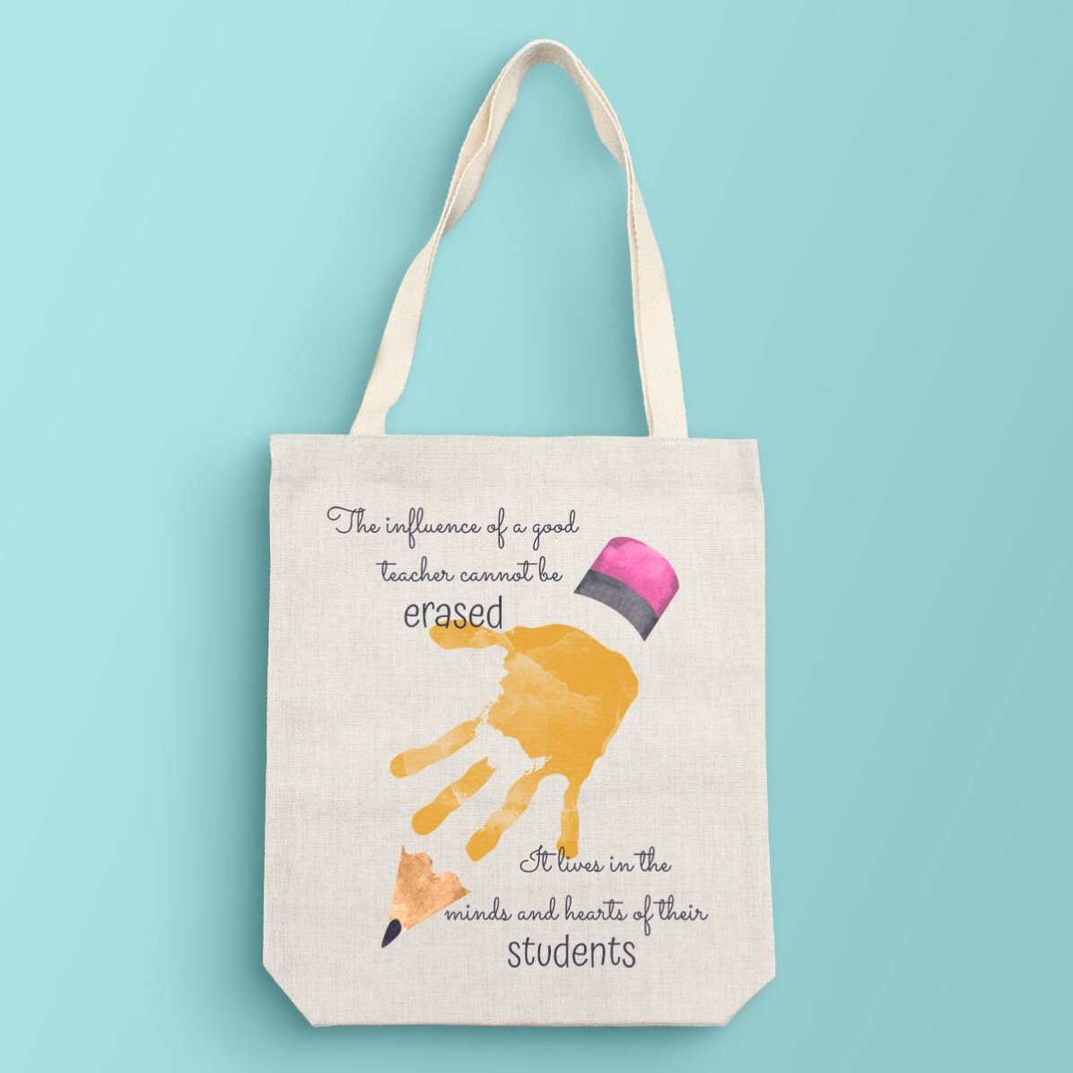 Sac personnalisé avec inscription - En remerciement aux enseignants