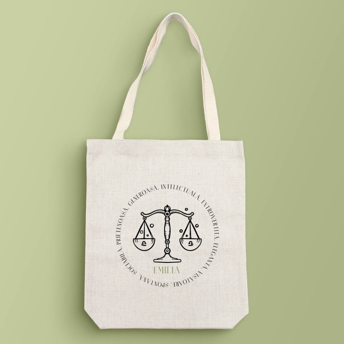 Sac personnalisé avec inscription - Signe de l