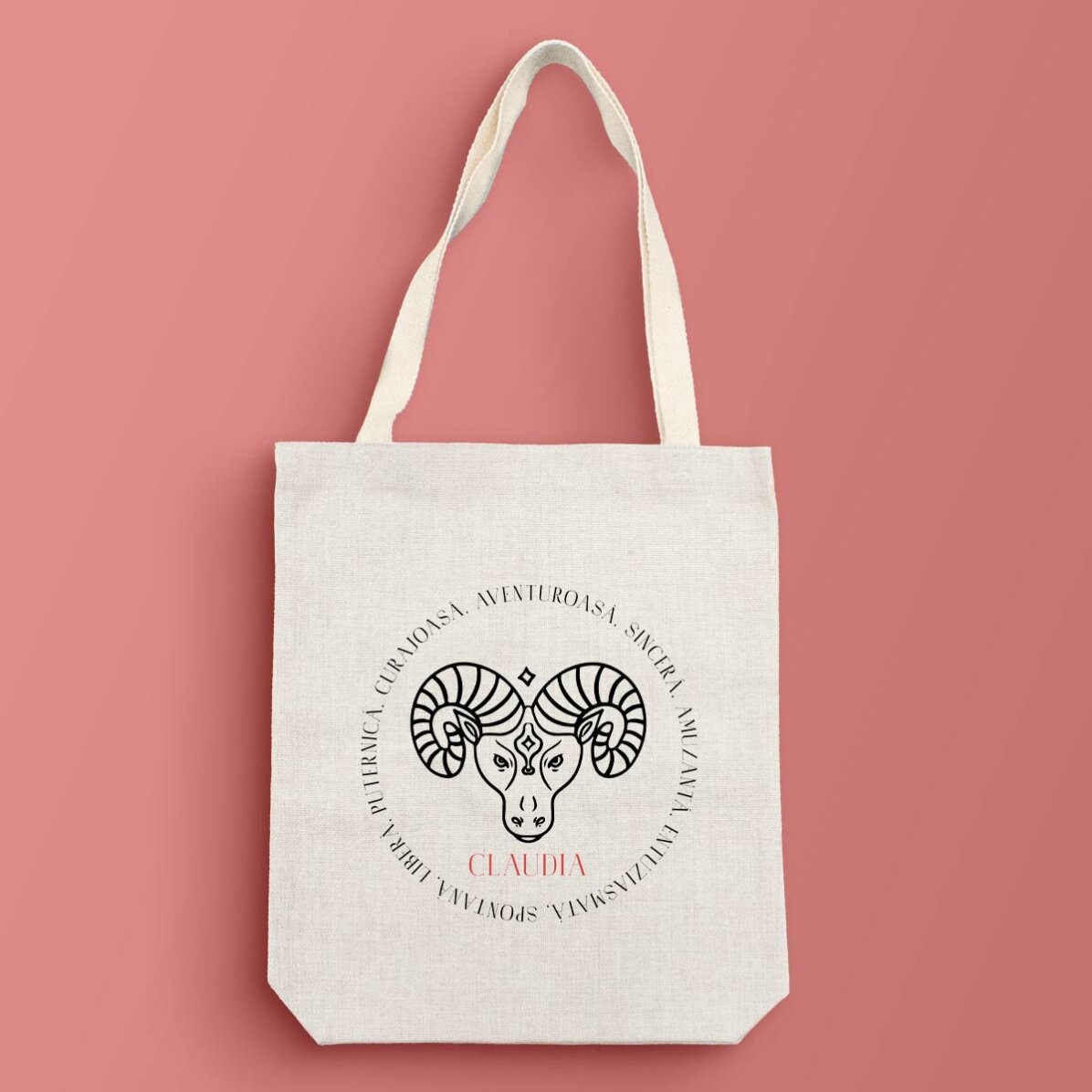 Sac personnalisé avec inscription - Signe du Bélier